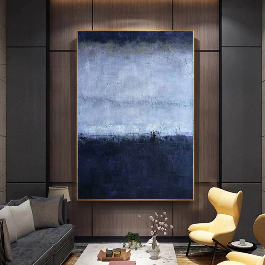 Oversized Deep Living Hallway Abstract Canvas Wall Art UUJG2 wall art
